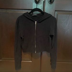 brandy melville zip up jacket w hood